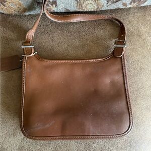 Vintage Coach Classic Brown Leather Crossbody Bag